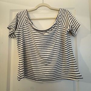 Striped Black and White Top